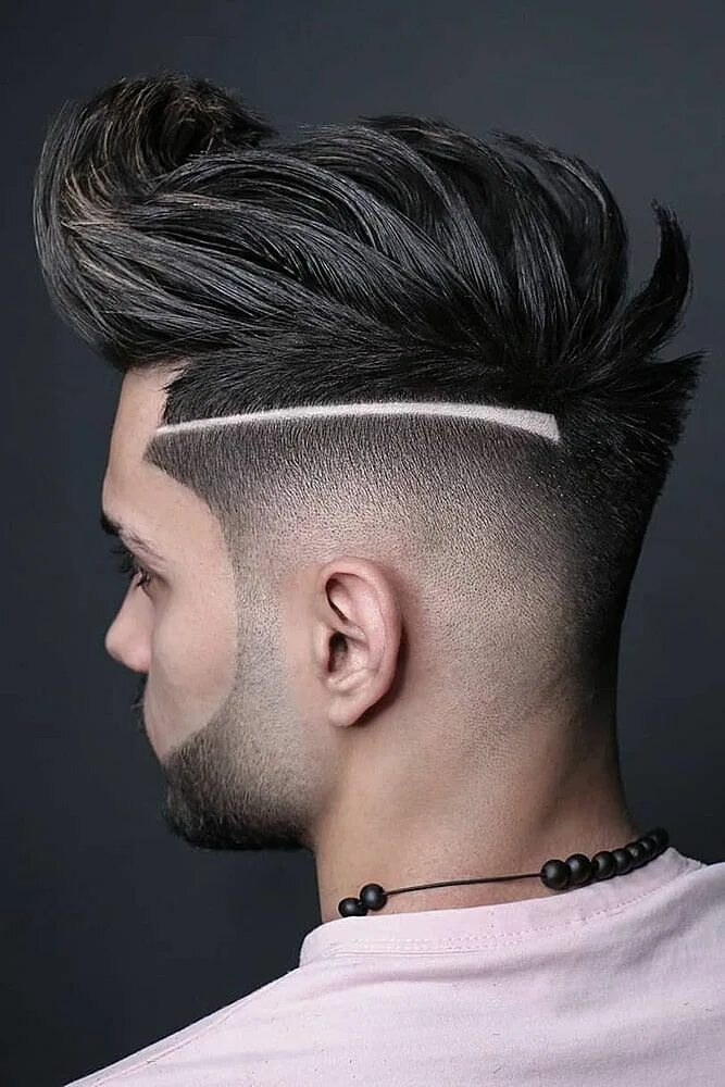 Прическа средний стильный мужские стрижки бритый висок Hard part haircut, Men haircut styles, Haircuts for