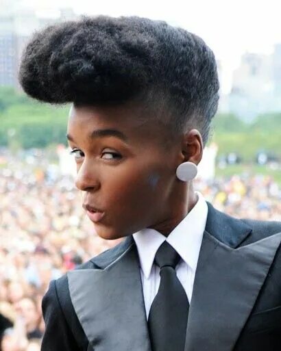 Прическа стать Janelle Monae Rock hairstyles, Natural hair styles, Hair styles