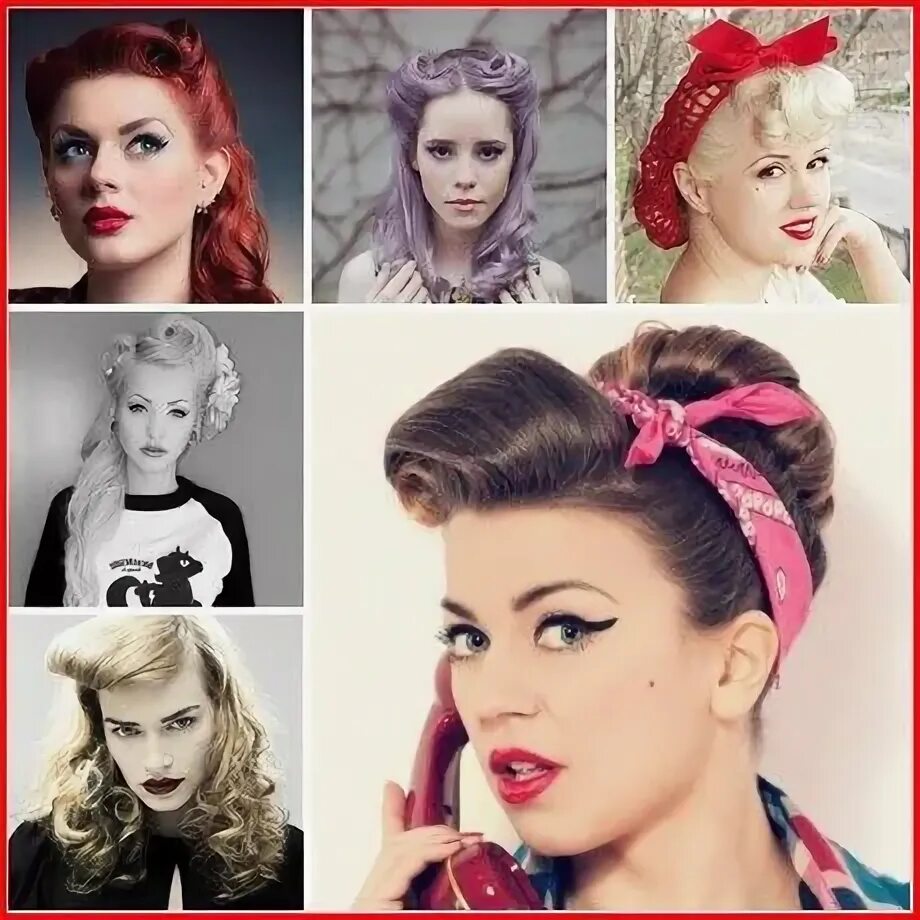 Прическа стиль стиляги на длинные волосы Pin on vintage hairstyle