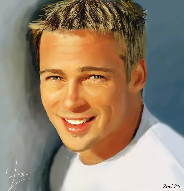 Прическа светлые фото Brad Pitt Brad pitt, Celebrities male, Celebrity caricatures