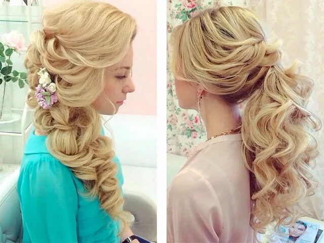 Прическа свидетельницы на свадьбу на средние волосы Elegant hairstyle for the bride Fahion and Style 2016