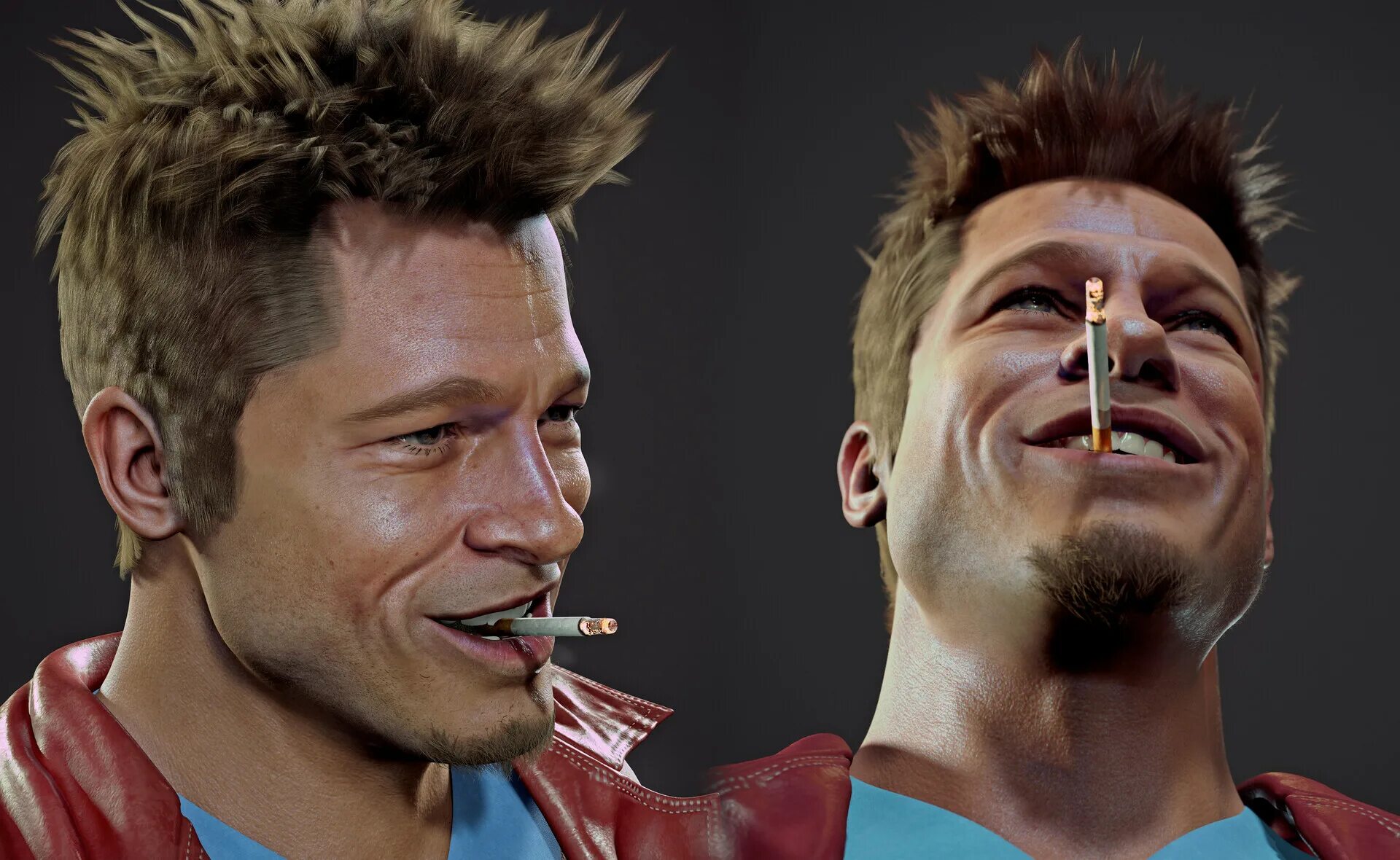 Прическа тайлера дердена ArtStation - Tyler Durden realtime portrait