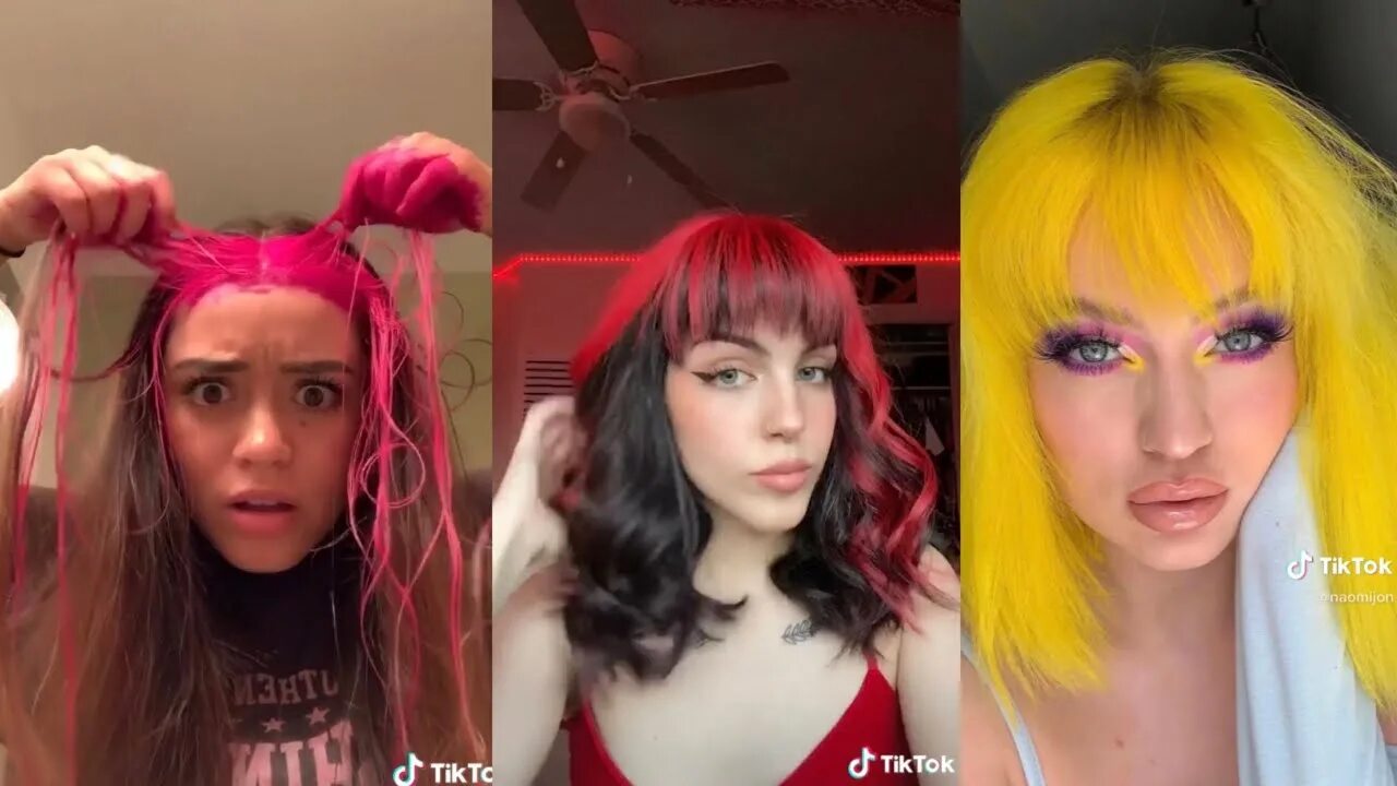 Прическа тик ток женская TikTok Hair Color Dye Fails & Wins Part2 - YouTube