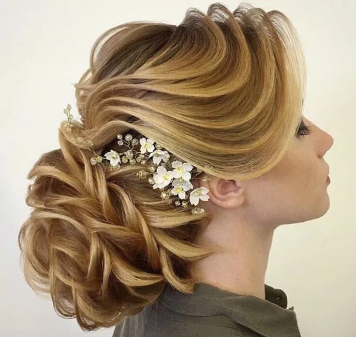 Прическа торжественная на волосы Pin on Balayage Evening hairstyles, Wedding hairstyles for long hair, Competitio