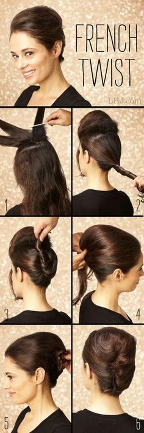 Прическа твист на средние волосы 70 DIY Simple and Easy Hairstyles for Long Hair Female French twist hair, Long h