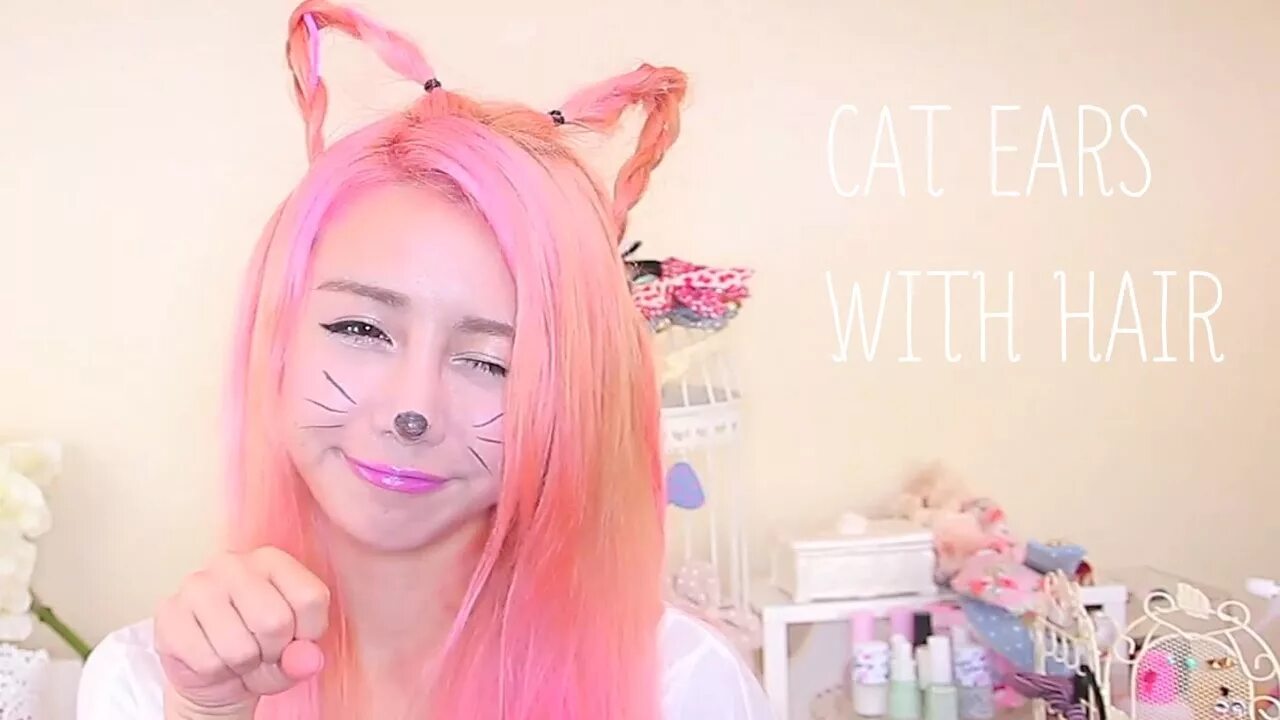 Прическа ушки из волос Make cat ears with your own hair - The Wonderful World of Wengie - YouTube