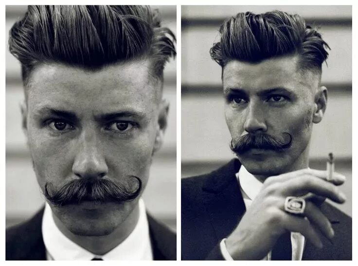 Прическа усы Handsome man, sort of a vintage shaved haircut. Mustache growth, Mustache, Beard