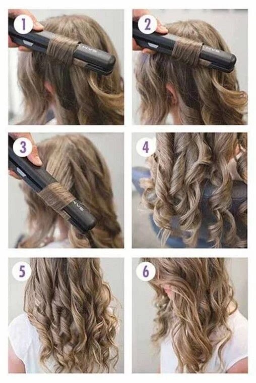 Прическа утюжком фото 36 sіmрlе hairstyle guіdе 10 producttall.com Curls for long hair, Curl hair with