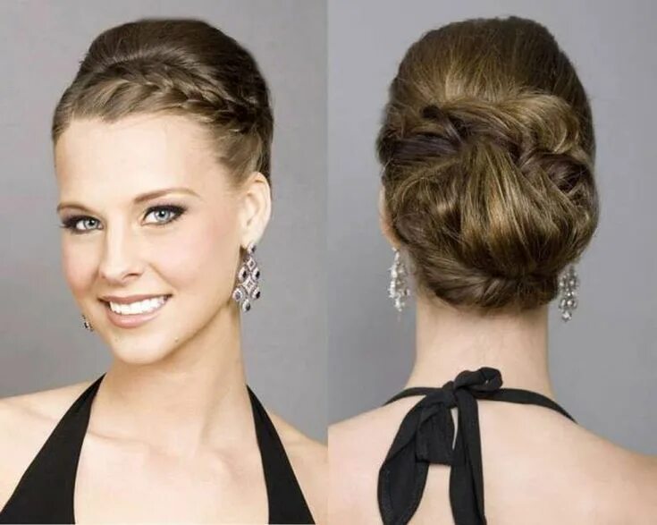 Прическа в дорогу на средние волосы Raccolto con treccia - - Raccolto con treccia in 2020 Wedding hairstyles for med