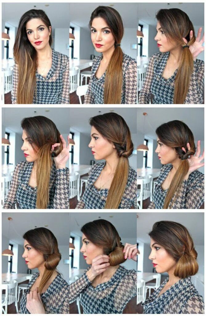 Прическа в офис на длинные 15 Tutoriales de peinados fáciles y rápidos que te encantarán Side hairstyles, H