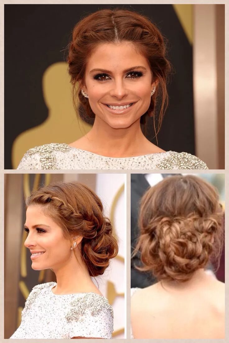 Прическа в ресторан на средние Unique-Hairstyle.com Ideias de penteado, Cabelo, Penteados lindos