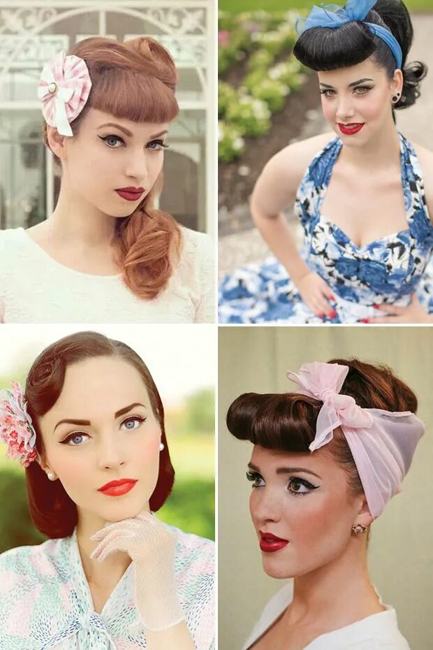 Прическа в ретро стиле для девочки Retro Chic - 28 Vintage Wedding Hair Ideas OneFabDay.com Vintage wedding hair, U