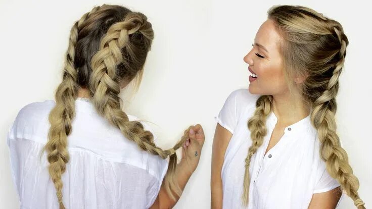 Прическа в школу две косички Pin by Life is love on #BraidsWorld Braids with extensions, Boxer braids, French