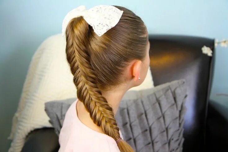 Прическа в школу колоски Reverse Fishtail Braid Cute Braid Hairstyles #braid #fishtail #hairstyles #rever