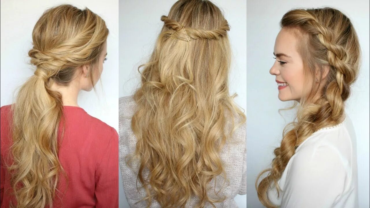 Прическа в школу распущены 3 Easy Twisted Hairstyles Missy Sue - YouTube