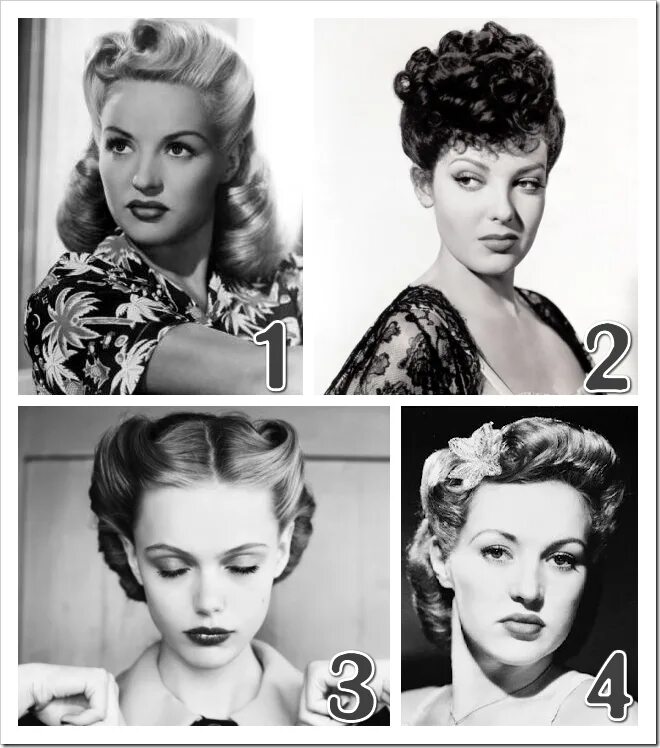 Прическа в стиле 40 годов 1940's hairstyle inspiration Glamour hair, Hair styles, 1940s hairstyles