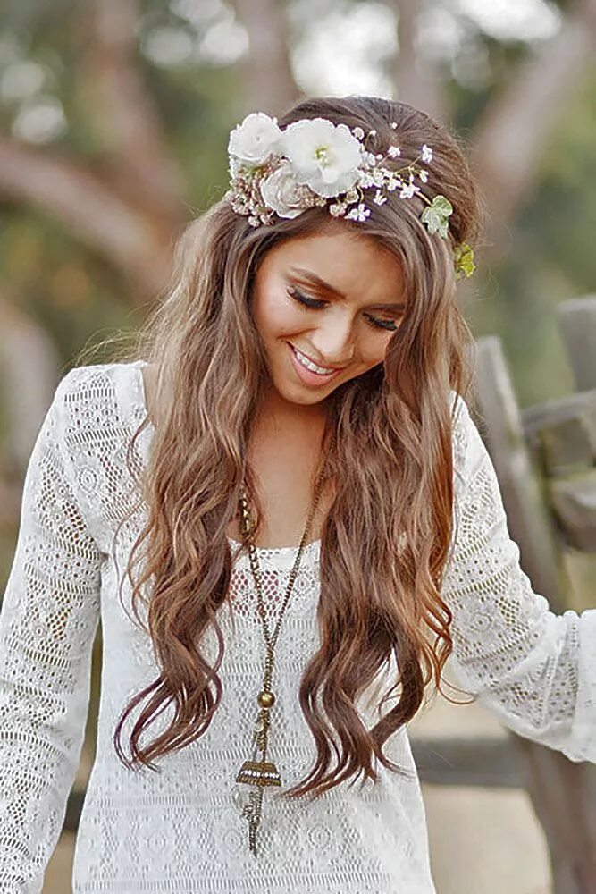 Прическа в стиле бохо на длинные волосы cool boho wedding hairstyles best photos Bohemian wedding hair, Boho wedding hai