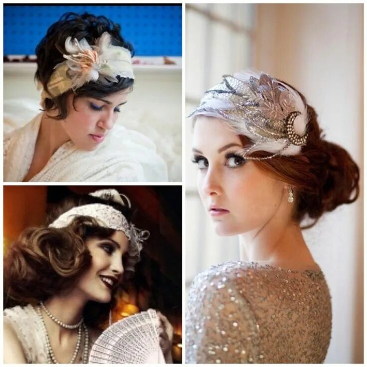 Great Gatsby Wedding Headpiece Headband with Rhinestones and Pearls Gatsby headp