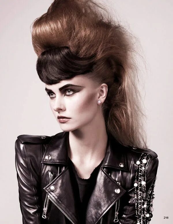 Прическа в стиле рок женская Up to You: Vogue Nippon 2009. Punk hair, Hair styles 2014, Big hair