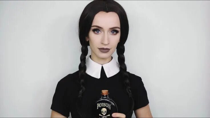 Прическа в стиле уэнсдей для девочки Wednesday Addams Halloween Makeup in 2024 Halloween makeup tutorial easy, Hallow