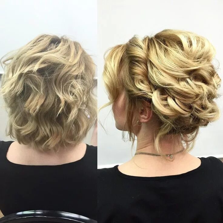 Прическа вечерняя на короткие волосы каре Chic and Stylish Wedding Hairstyles for Short Hairs Short hair up, Short wedding