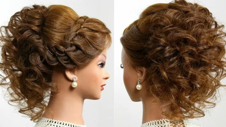 Прическа вечерняя на средние видео Pin on Wedding hairstyles