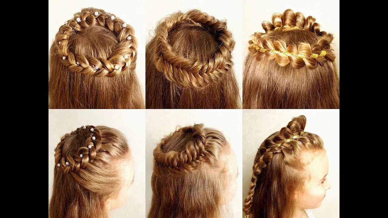 Прическа венок из волос для девочки Angel hairstyles! - Angel braid crown. Венок из косы. Коса-корона. - YouTube