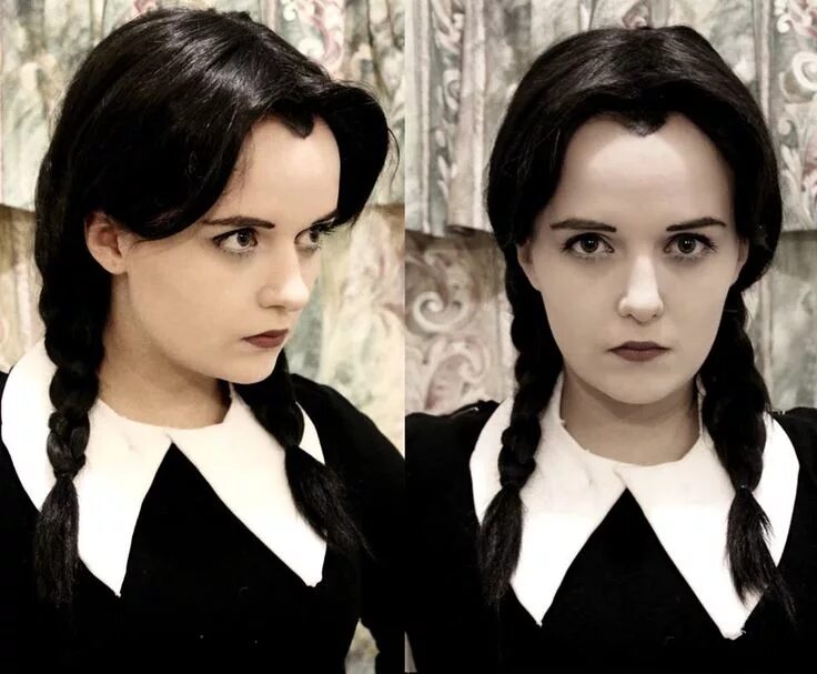 Прическа венсдей на балу как сделать Wednesday Addams: Makeup Test by Hopie-chan on deviantART Wednesday addams makeu