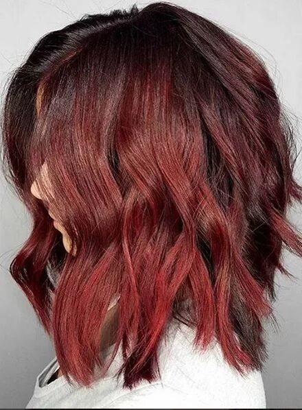 Прическа вишня #Color Trendy Hair Color & Balayage : cherry cola brunette Saç stilleri, Muhteşe