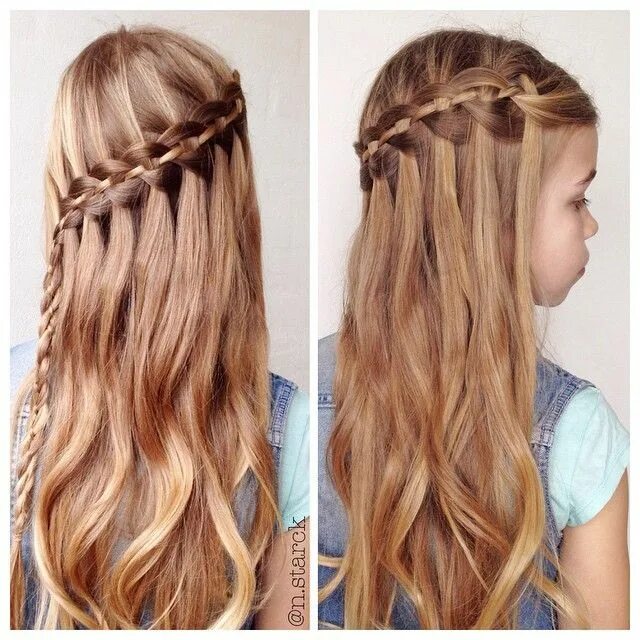 Прическа водопад для девочки Instagram photo by Braidinspiration * Mar 16, 2015 at 6:41pm UTC Hairstyles for 