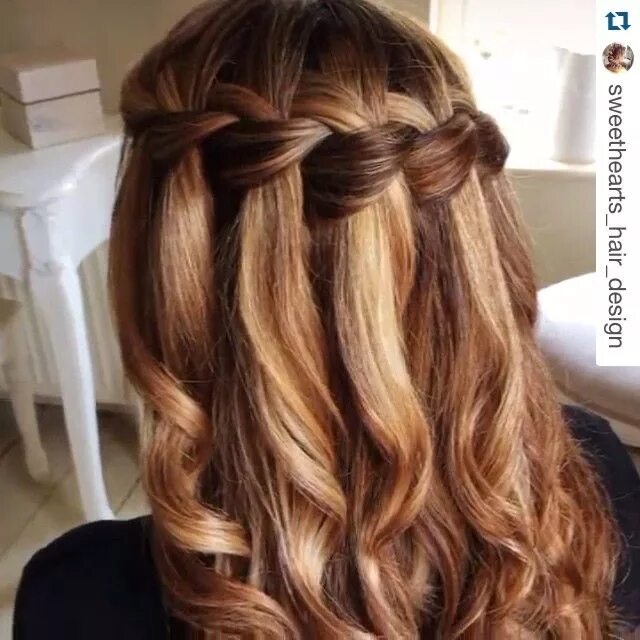 Прическа водопад фото Nail Videos Daily on Instagram: "Waterfall Braid by @sweethearts_hair_design #wa