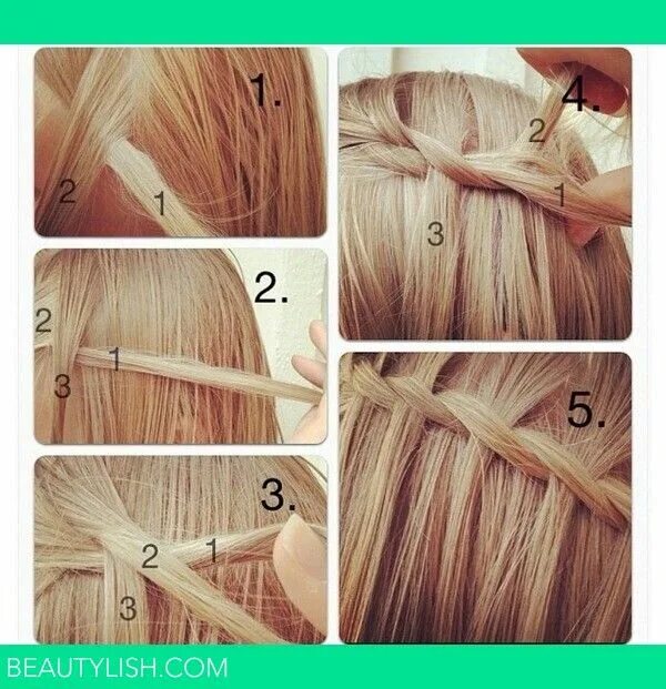 Прическа водопад на длинные пошагово Waterfall braid tutorial French braid hairstyles, Diy hairstyles, Hair designs