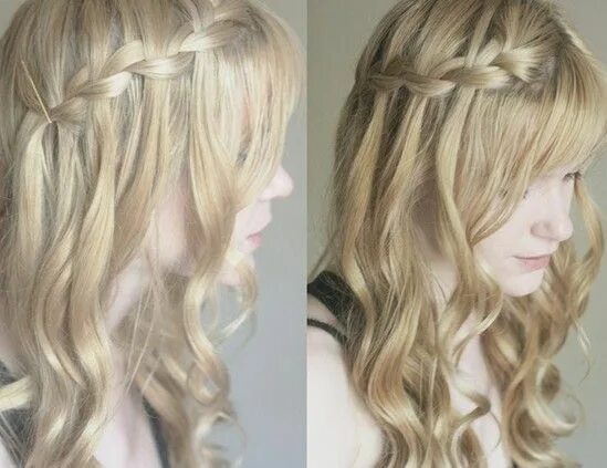 Прическа водопад на средние волосы 8 Cute Waterfall Twist Tutorial: Long Hairstyles Ideas - Pretty Designs Braids f