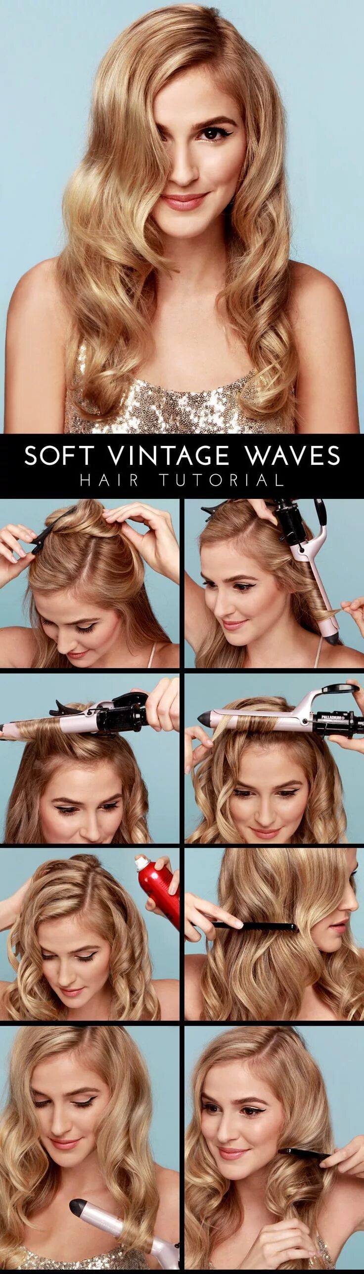 Прическа волны на средние как сделать Top 10 Most Popular Hair Tutorials For This Spring Vintage waves hair, Waves hai