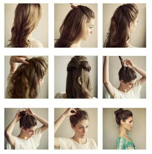 Прическа волос самостоятельно Medium hair styles, Cool hairstyles, Long hair styles