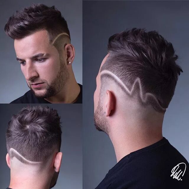 Прическа вырез мужская Pin en Hairstyle men