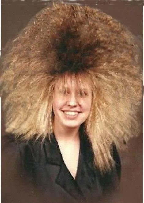 Прическа взрыв на макаронной фабрике фото Pin on Quick saves Hair humor, 80s big hair, 80s hair