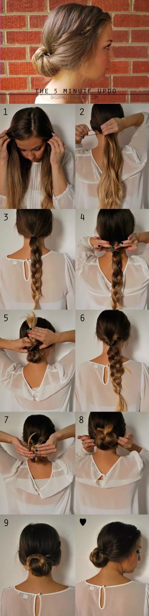 Прическа за 5 минут на средние волосы 20 Gorgeous 5-Minute Hairstyles to Save You Time 5 minute hairstyles, Medium len