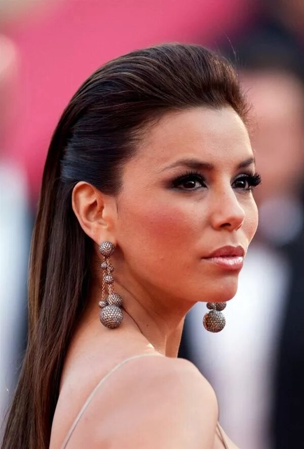 Прическа зачес назад на длинные волосы Picture of Eva Longoria Frisurer langt hår, Frisure, Smuk