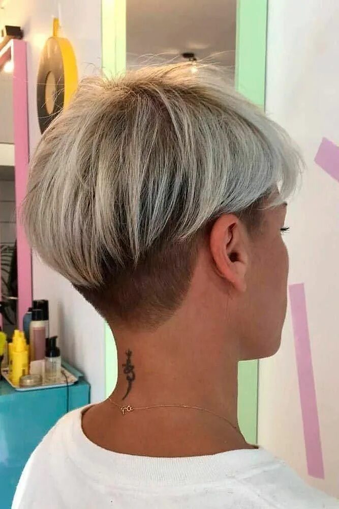 Прическа затылок Pretty pixie with undercut #undercut #pixiehair ★ Short hairstyles for ..., Pret