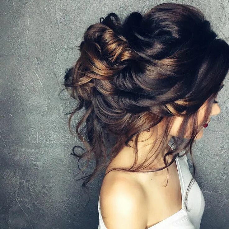 Прическа женская на длинные волосы на вечер See this Instagram photo by @elstilespb * 1,578 likes Bun hairstyles for long ha