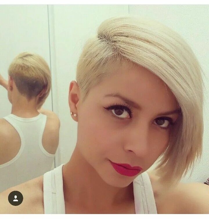 Прическа женская одна сторона короткая Pin by Betty Santiago on hair cut Short hair styles for round faces, Hair trends