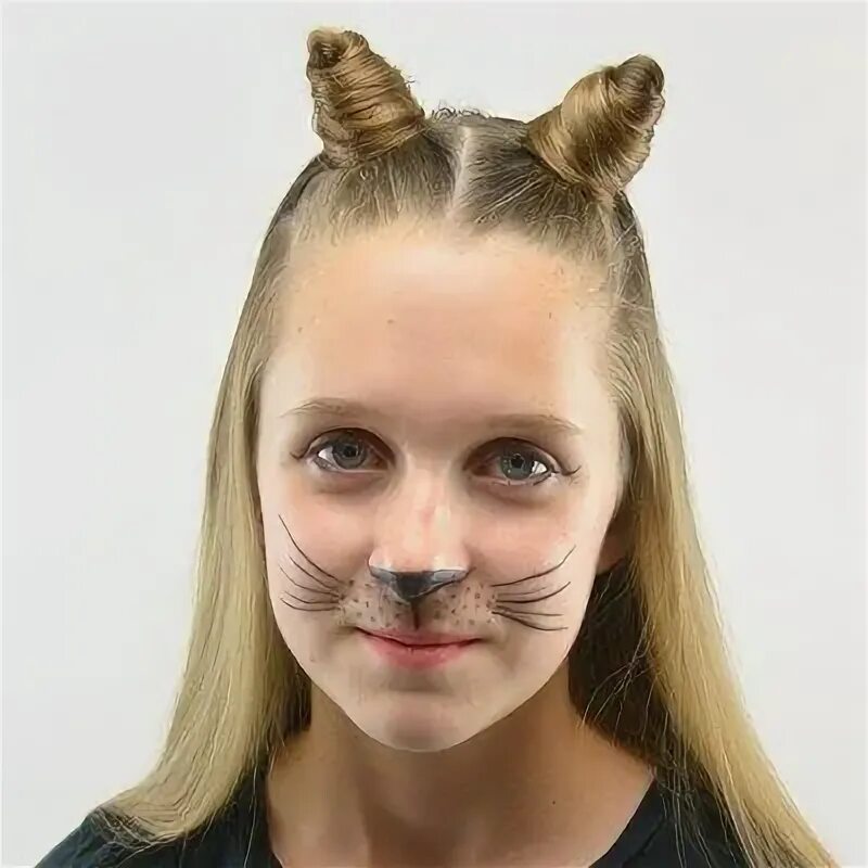 Прическа женская ушки Cat Ears Using Your Own Hair #2 Halloween Hairstyle - Babes In Hairland Crazy ha