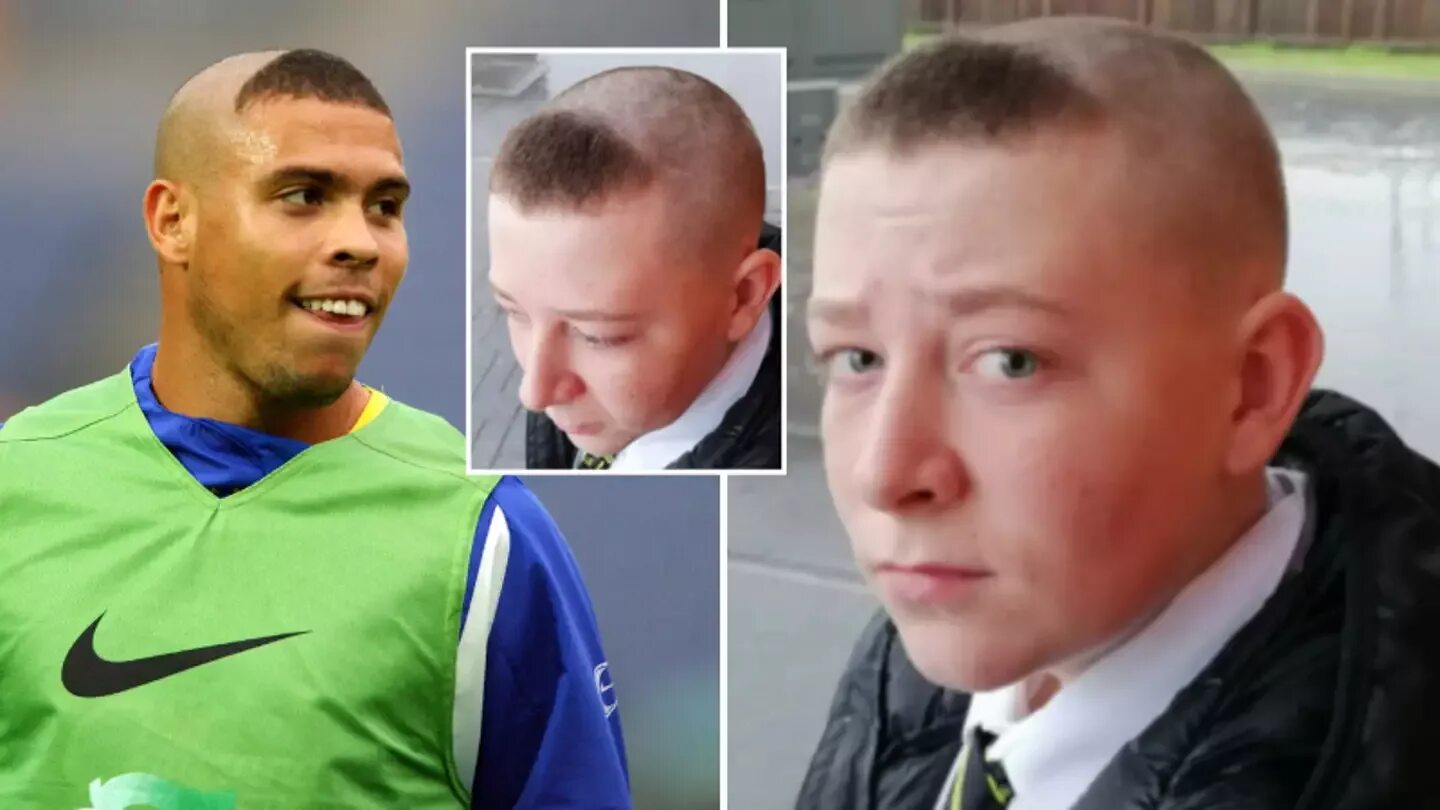 Прическа зубастика Boy 'kicked out of school' after getting Ronaldo haircut for World Cup