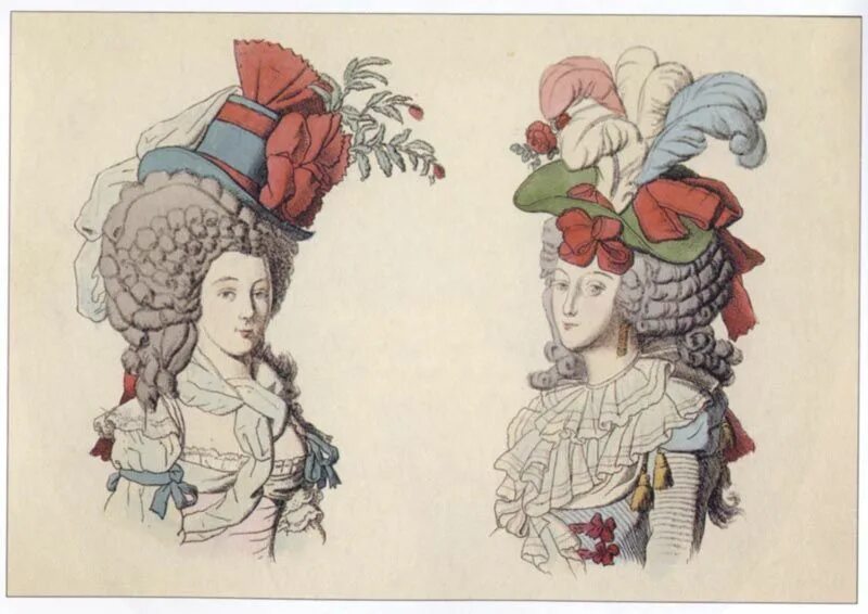 Прически 17 века женские French revolutionary fashion. 1789, Early Patriotic Hats Hats & Hairstyles of th