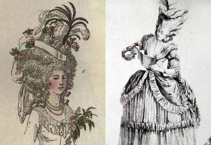 Прически 18 века женские The History Of Coiffure In The XVIII Century. Rococo fashion, 18th century wigs,