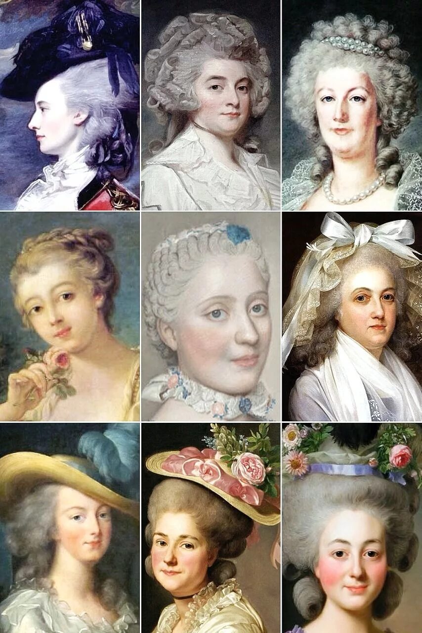 Прически 18 века женские россия THE VINTAGE THIMBLE - 18th Century Woman’s Hairstyles A collection of... 18th ce