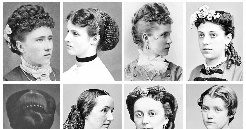 Прически 19 20 века женские #retweet Vintage Portraits Depict Women's Hairstyles From the Victorian and Edwa