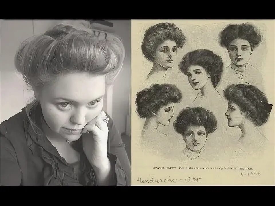 Прически 1900 х годов ▶ Edwardian era (ca. 1900) hair updo - YouTube I don't care for the rainbow hair