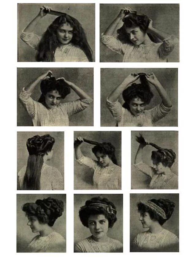 Прически 1900 х годов Classic Coiffure from Girls - How-to Make a Psyche Knot Edwardian hairstyles, Vi